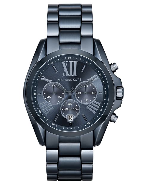 michael kors chronograph watch blue|Michael Kors stainless steel watch.